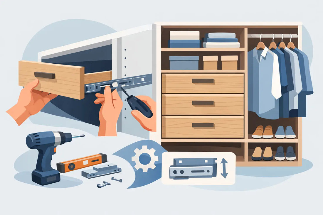 How to Install Adjustable Closet Drawers