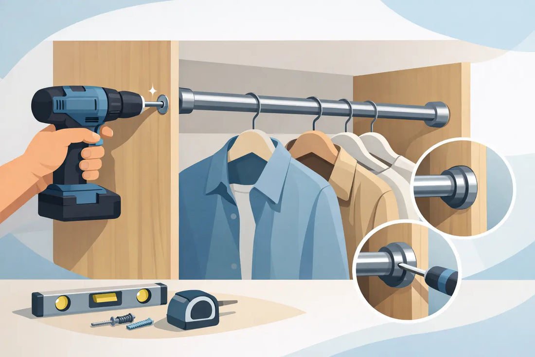 How to Mount Closet Hanging Rods Securely